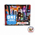 One Long Lasting Fountain firework featuring colorful cityscape packaging, box-style fountain design, bright urban night artwork, and consumer fireworks branding available at Golden Eagle Fireworks.