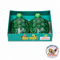Golden Tortoise novelty fireworks featuring 2 individual tortoise-shaped fireworks, detailed green molded shell design, display tray packaging, and celebration-ready fireworks available at Golden Eagle Fireworks.
