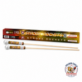 Golden Eagle Fireworks SFX Strobe Rockets 2-piece aerial rocket set with long sticks, strobe effect flammable rockets consumer fireworks UN0336 1.4G, Houston TX