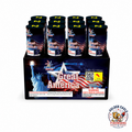 Great America patriotic fireworks assortment featuring multiple tubes, red white and blue themed effects, consumer fireworks available at Golden Eagle Fireworks
