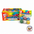 Assorted Smoke Ball fireworks featuring 6 colorful smoke balls, assorted color smoke effects, compact retail pack, novelty ground item, and daytime fireworks fun available at Golden Eagle Fireworks.