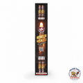 Golden Eagle Fireworks SFX Howler Rockets 8-pack upright box view, flammable rocket with report consumer fireworks by SFX Fireworks sfxpyro.com, Houston TX