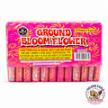 Ground Bloom Flower novelty ground fireworks featuring bright pink packaging, spinning ground action, flame and spark effects, and celebration fireworks available at Golden Eagle Fireworks.