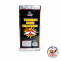 Thunder Bomb Crackers firecracker pack featuring loud consumer firecrackers from Golden Eagle Fireworks with silver foil wrapping and classic explosive packaging.