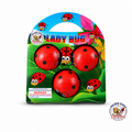 Lady Bug aerial spinner fireworks 3-pack featuring colorful bug-themed novelty fireworks that spin upward and emit showers of sparks, available at Golden Eagle Fireworks.